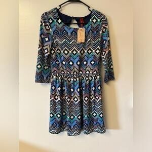 Red Camel fully lined midi dress with peek a boo back